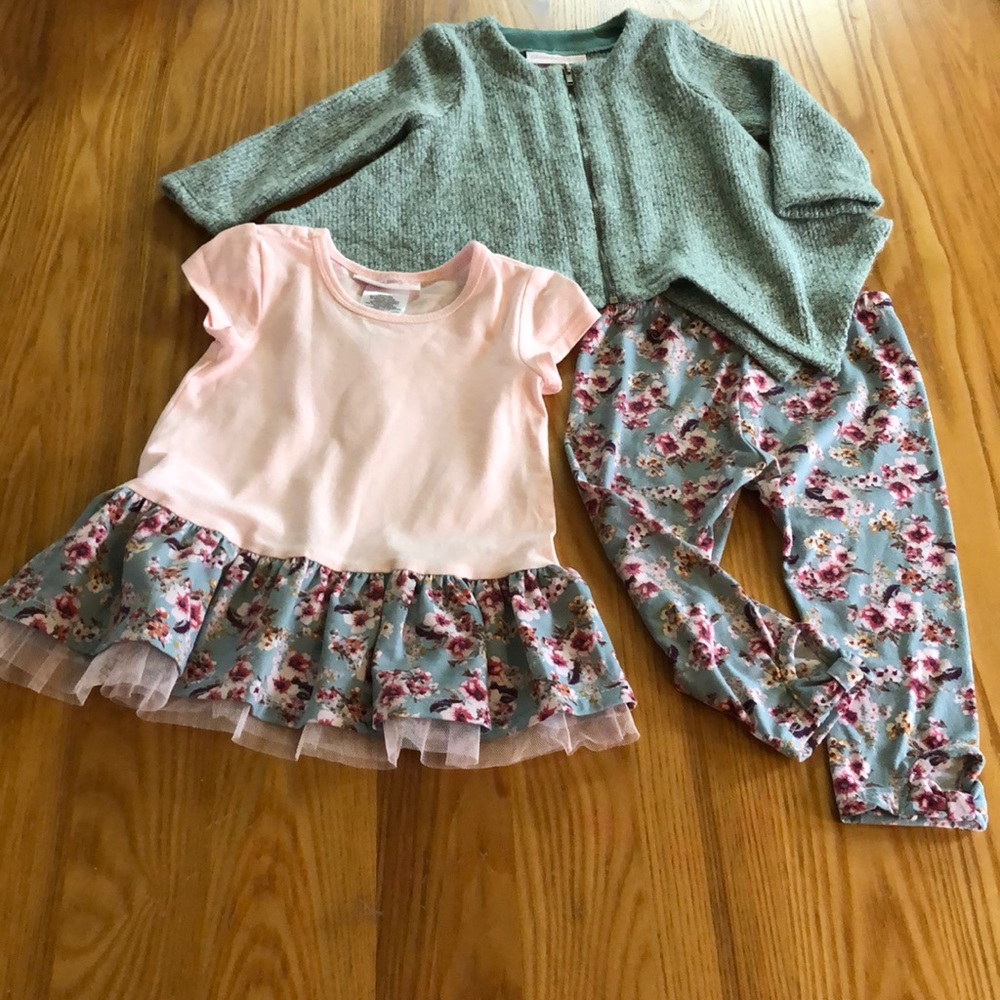 3 piece outfit Girls 18 months